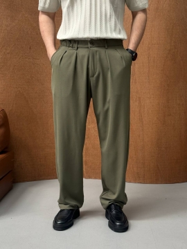 Чоловічі модні брюки Baggy у кольорі хакі Б-722
