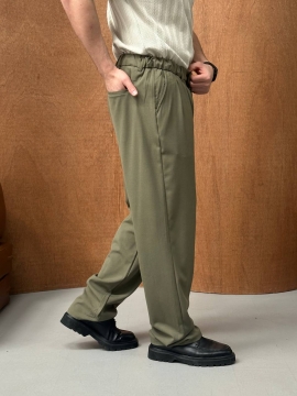 Чоловічі модні брюки Baggy у кольорі хакі Б-722
