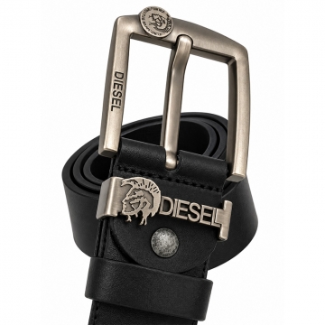 Кожаный черный ремень мужской Diesel Р-309