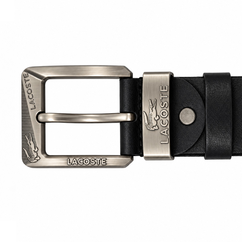 Черный мужской ремень Lacoste из натуральной кожи Р-315
