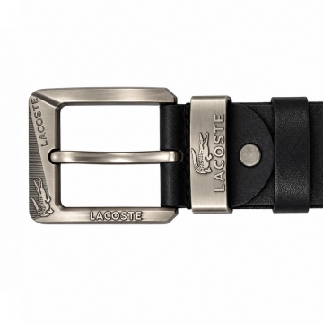 Черный мужской ремень Lacoste из натуральной кожи Р-315