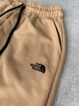 Бежевые мужские брендовые демисезонные спортивные штаны TNF Б-738