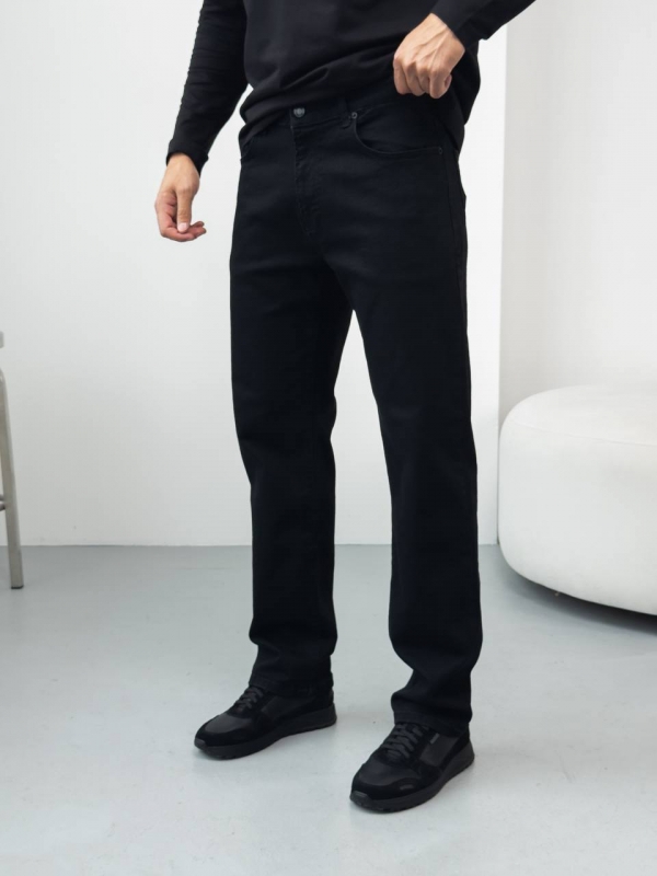 Черные мужские джинсы Regular Fit Д-898