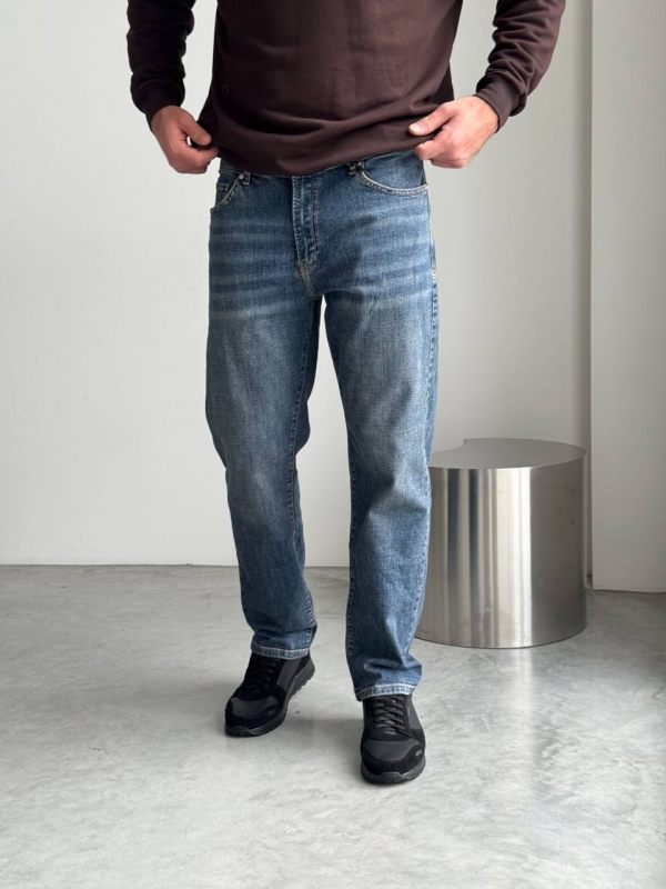 Синие мужские джинсы Regular Fit Д-899