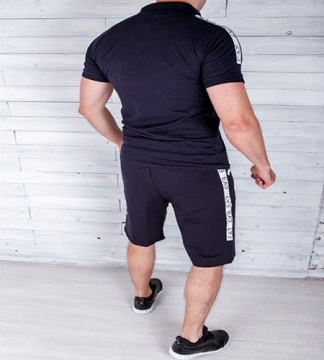 Синий Летний Мужской Костюм Армани К-68