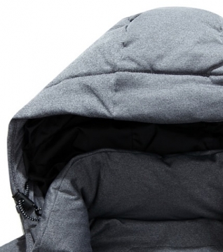 Модний Сірий Спортивний Пуховик Z-173