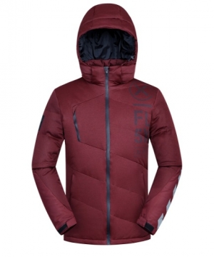 Червоний Чоловік Пуховик з Каптуром Z-174