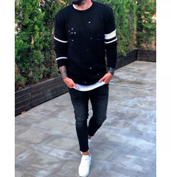Черный мужской свитер S-157