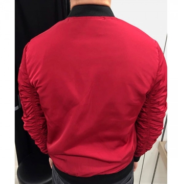 Красный модный бомбер К-203