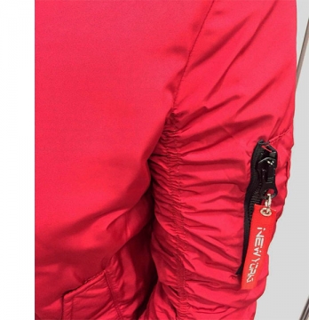 Красный модный бомбер К-203