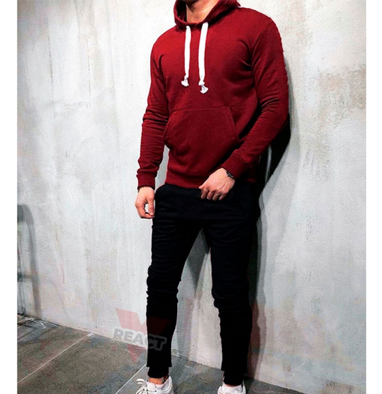 Черно красный спортивный костюм К-100