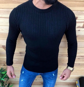 Черный мужской свитер S-169