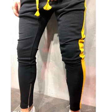 Серый костюм с желтыми вставками К-106