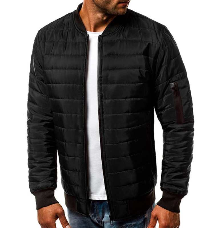 Чорний бомбер на осінь К-205