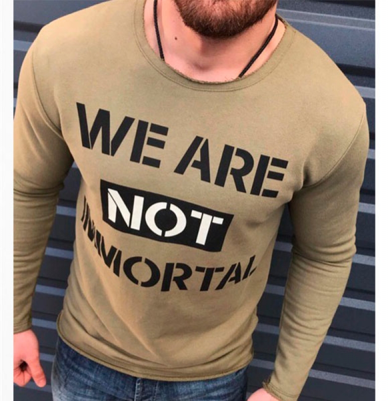 Коричневый мужской свитер S-170