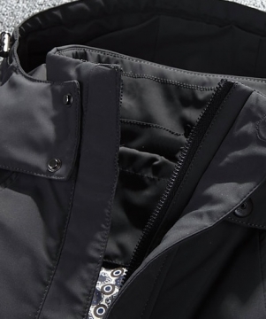 Стильная серая зимняя удлиненная куртка Z-179