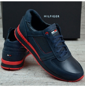Синие мужские кроссовки Hilfiger Т-156