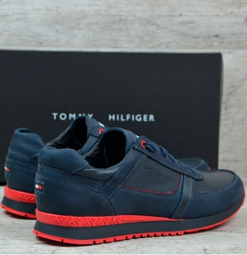 Синие мужские кроссовки Hilfiger Т-156