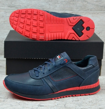 Синие мужские кроссовки Hilfiger Т-156