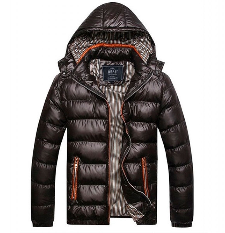 Чорна дута чоловіча зимова куртка Z-194