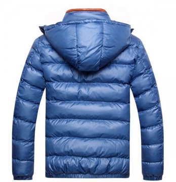 Синяя модная зимняя дутая курточка Z-195