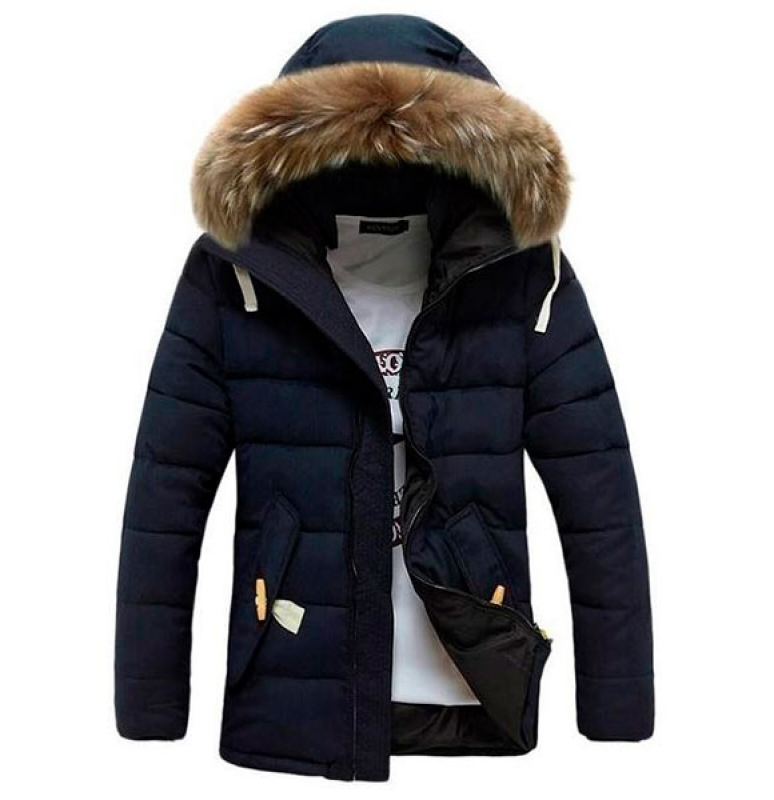 Теплая куртка с меховым капюшоном Z-197