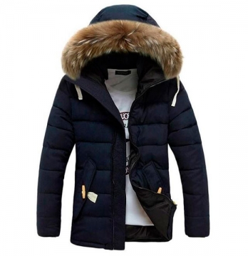 Теплая куртка с меховым капюшоном Z-197