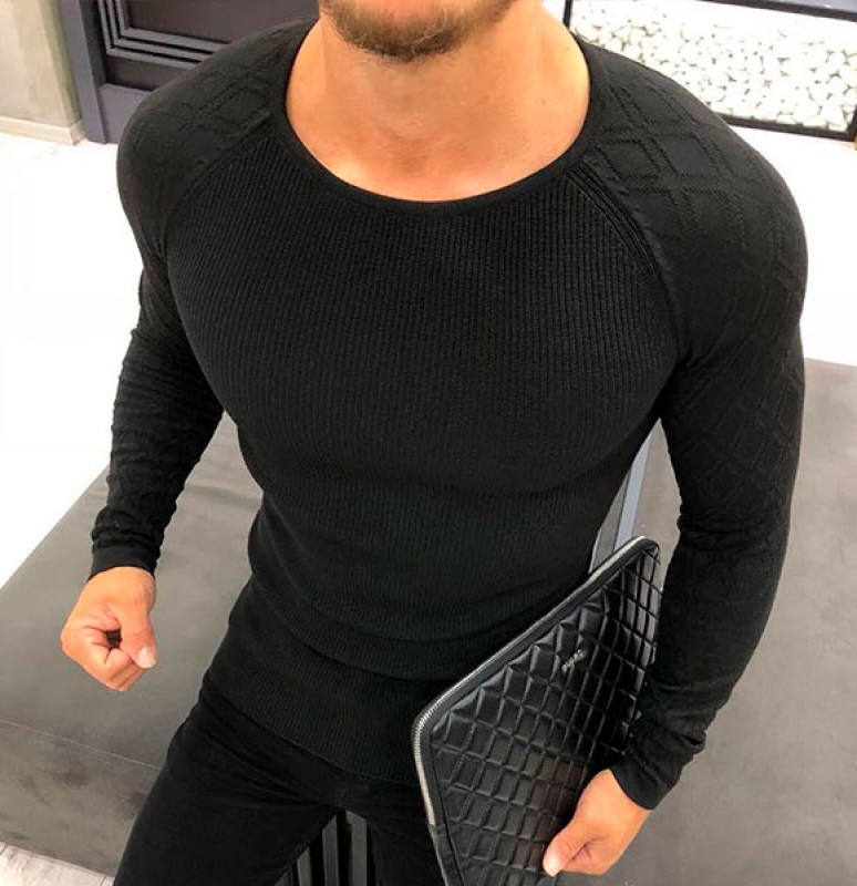 Осенний мужской свитер S-192