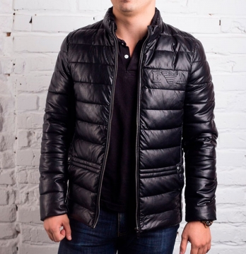 Чоловіча зимова шкіряна куртка Z-204