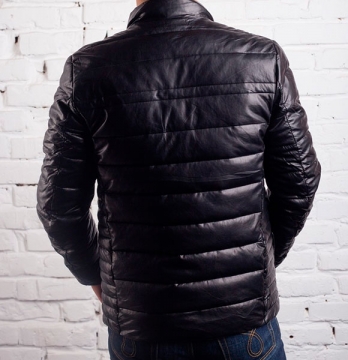 Чоловіча зимова шкіряна куртка Z-204