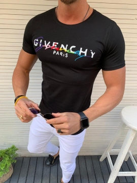 Чорна чоловіча футболка Givenchy Ф-447
