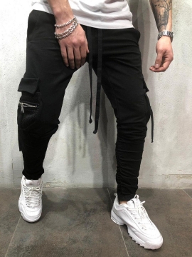 Черные штаны с боковыми карманами Б-69