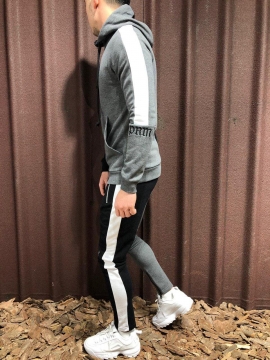 Модный двухцветный молодежный костюм К-129