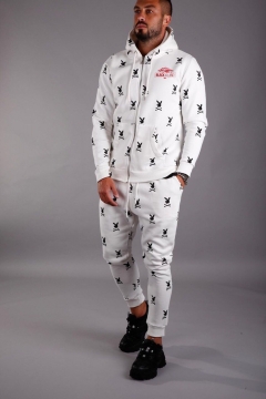 Белый молодежный спортивный костюм Black island К-147