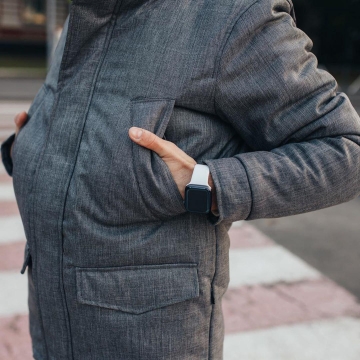 Сіра зимова чоловіча зимова курточка Z-238