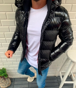 Модна чорна чоловіча зимова куртка Z-243