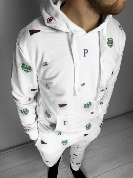 Молодежный белый спортивный костюм К-153