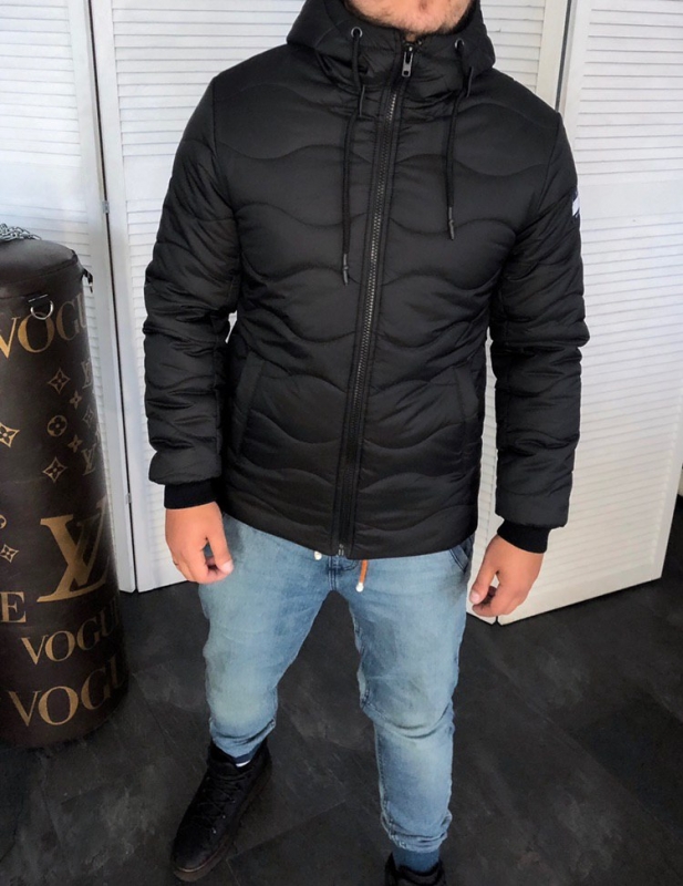 Брендовая короткая мужская зимняя куртка Hilfiger Z-246