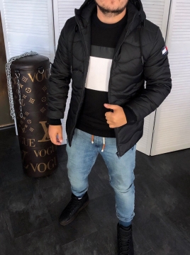 Брендовая короткая мужская зимняя куртка Hilfiger Z-246