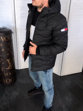 Брендовая короткая мужская зимняя куртка Hilfiger Z-246