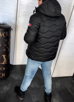 Брендовая короткая мужская зимняя куртка Hilfiger Z-246