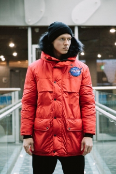 Модная яркая зимняя мужская куртка NASA Z-248