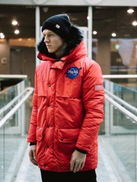 Модная яркая зимняя мужская куртка NASA Z-248