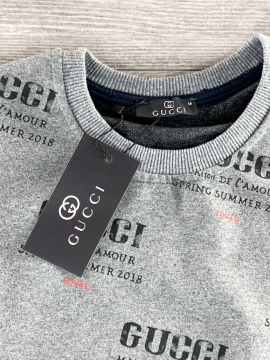 Модный серый мужской свитшот gucci Т-306