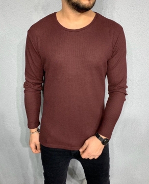 Темно бордова чоловіча кофта (лонгслів) Т-318