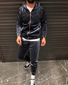 Мужской велюровый спортивный костюм К-161