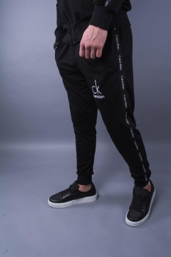 Черный мужской спортивный костюм на змейке СК К-164