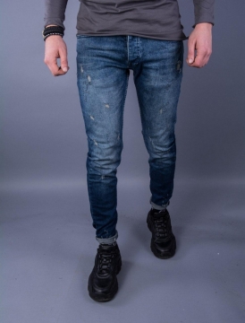 Сині стильні чоловічі джинси D-317