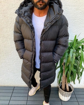 Модная длинная мужская зимняя куртка Z-263