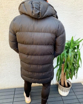 Модная длинная мужская зимняя куртка Z-263